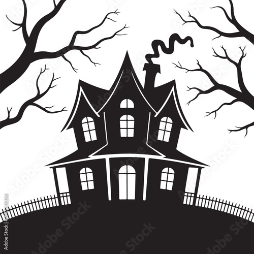 Haunted house vector illustration
