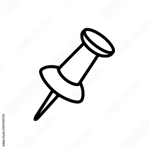 Minimalist pushpin icon