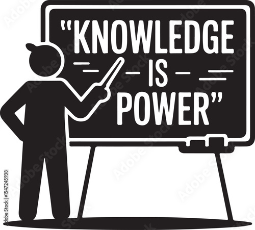 Teacher at board vector illustration
