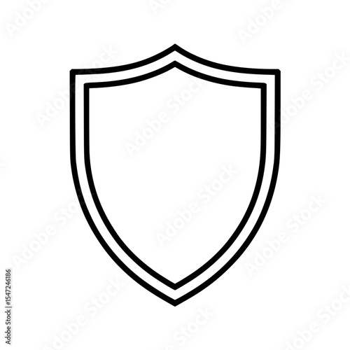 Line art illustration of a shield