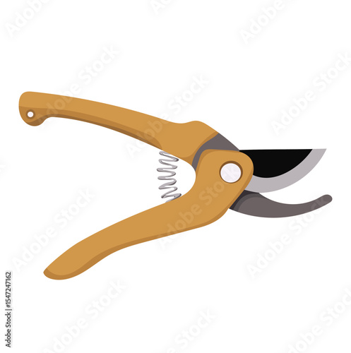 Pruning Shear Gardening Tool Illustration Isolated on White Background