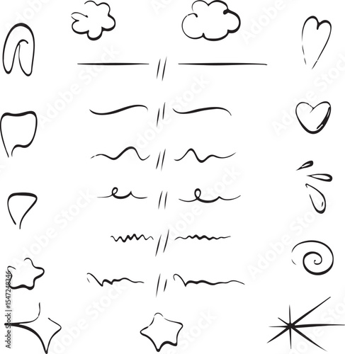 A set of templates and shapes