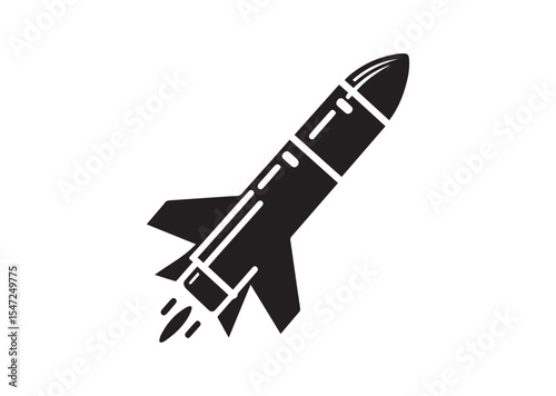 Missile Silhouette Vector Illustration