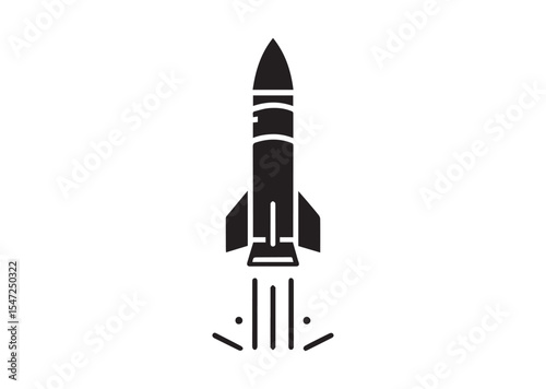 Missile Silhouette Vector Illustration