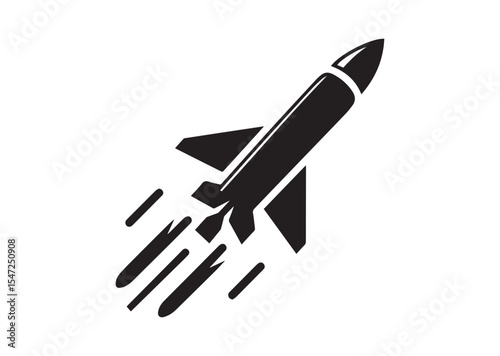 Missile Silhouette Vector Illustration