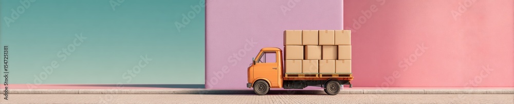 National Forklift Safety Day Urban Logistics Efficient Truck Delivery with Stacked Boxes and Pallets - Labor Day Season and Back to School Commercial Focus National Forklift Safety Day Urban Logistics Efficient Truck Delivery with Stacked Boxes and Pallets - Labor Day Season and Back to School Commercial Focus