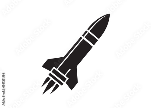 Missile Silhouette Vector Illustration