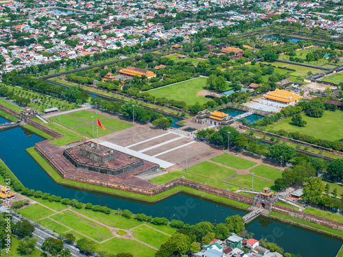 Εκτύπωση καμβά Aerial view of Hue imperial citadel UNESCO hertitage site, Vietnam