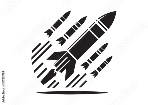 Missile Silhouette Vector Illustration