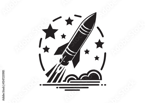 Missile Silhouette Vector Illustration