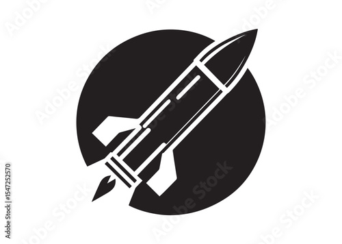 Missile Silhouette Vector Illustration