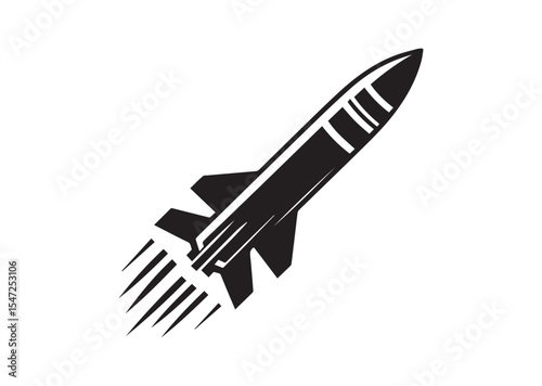 Missile Silhouette Vector Illustration