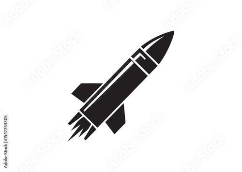 Missile Silhouette Vector Illustration