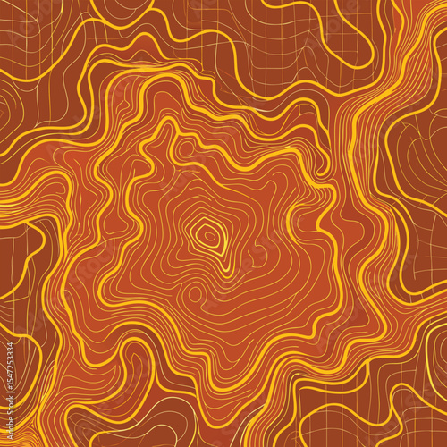Background of the topographic map. Topographic map lines, contour background. Geographic abstract grid