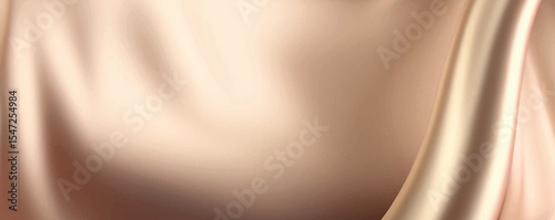 Elegant beige silk fabric background. Textile texture. Vector illustration