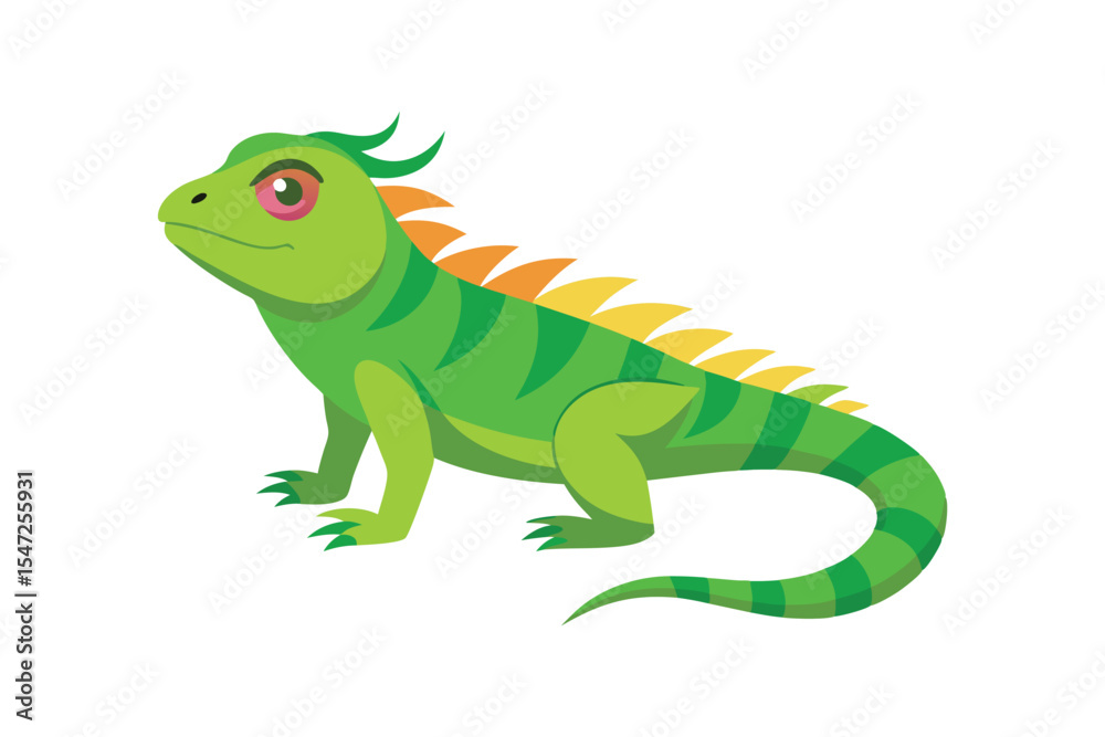 Fototapeta premium Iguana animal isolated on white background