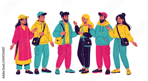 Diverse Group of Friends Engaging in Conversation