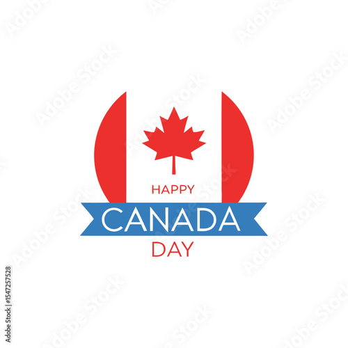 Canada day colourful vector poster featuring celebration of the day by Canadian people 