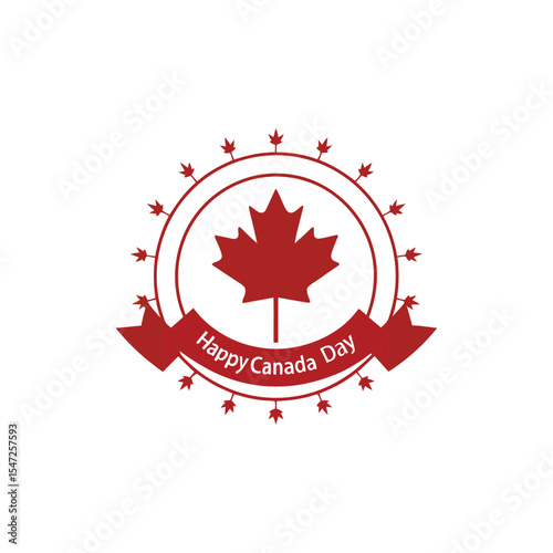 Canada day colourful vector poster featuring celebration of the day by Canadian people 