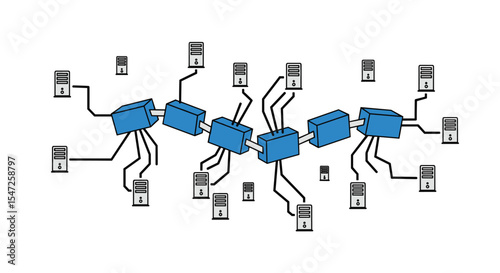 Network Topology Depicting Multiple Network Nodes and Their Interconnections Within a System