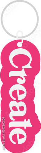 Cute and Aesthetic Keychain Design Element