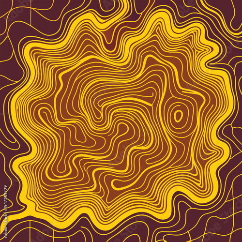Background of the topographic map. Topographic map lines, contour background. Geographic abstract grid