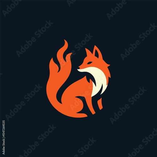 Flame fox logo