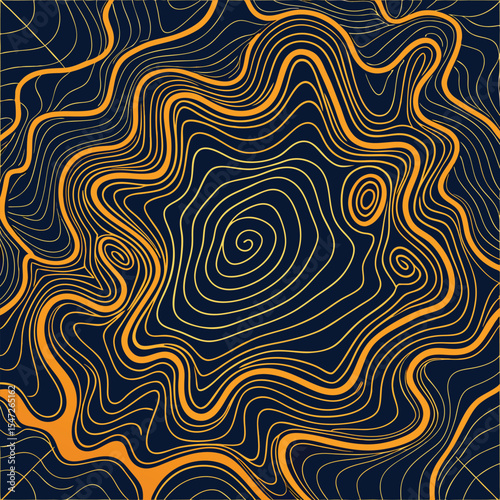 Background of the topographic map. Topographic map lines, contour background. Geographic abstract grid