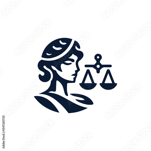 Justice goddess logo
