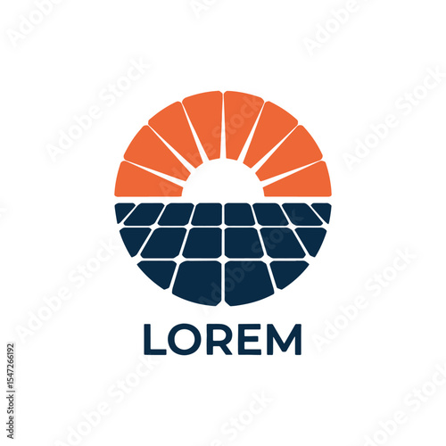 Solar Logo Design Vector
