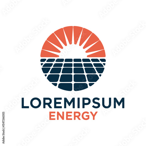 Solar Logo Design Vector