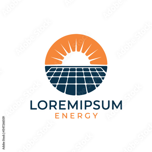 Solar Logo Design Vector