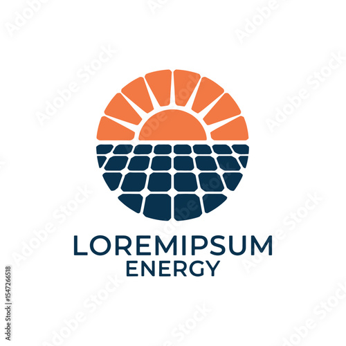 Solar Logo Design Vector