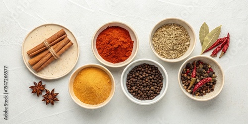 Flatlay of Assorted Spices ...