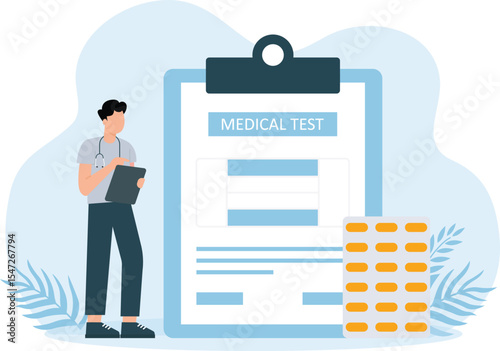 Medical Test,HIV and AIDS test blood with doctor
