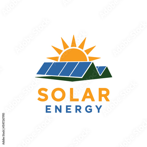 Solar Logo Design Vector