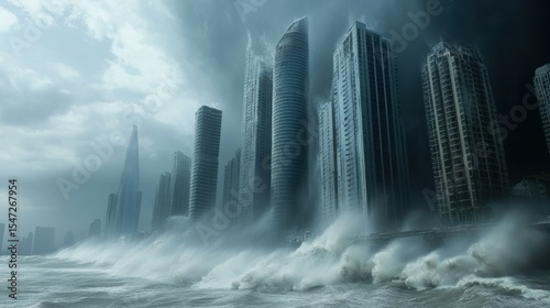 Storm surge threatens cityscape
