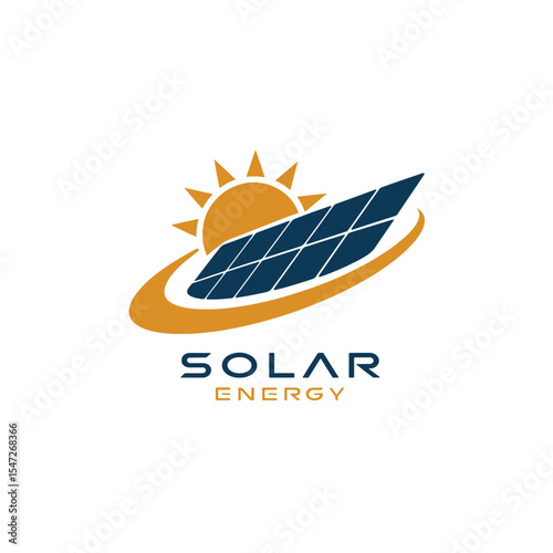 Solar Logo Design Vector
