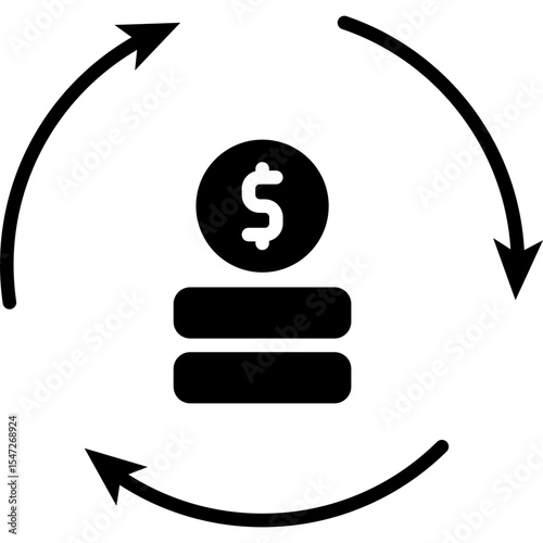 Cashflow Icon Glyph