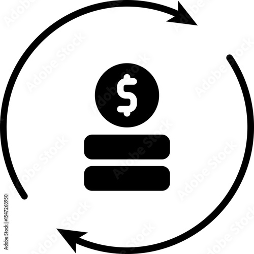 Cashflow Icon Glyph