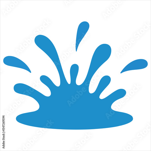Artistic Blue Water Drops and Rain Splash Clipart Ideal for Sublimation Design

