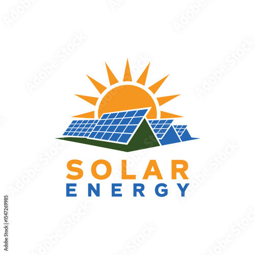 Solar Logo Design Vector