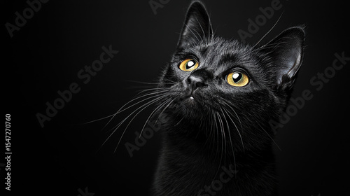 A black clean background in the light of spotlight.