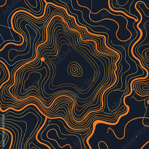 Background of the topographic map. Topographic map lines, contour background. Geographic abstract grid