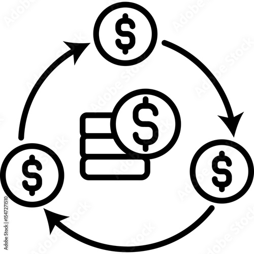 Cashflow Icon Line