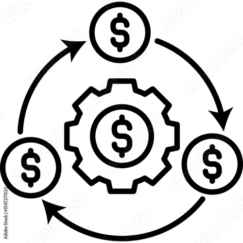 Cashflow Icon Line