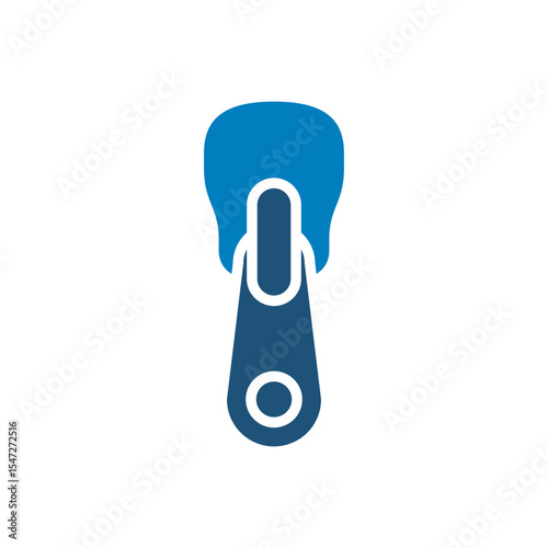 Zipper icon vector design in trendy style