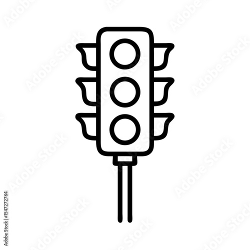 Urban electricity traffic light symbol concept for street regulation transportation control infrastructure vector illustration icon