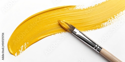 Yellow Paint Swirl with Bru...