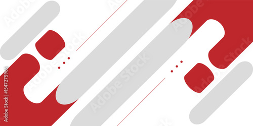 Abstract red and white with stripe line on gradient white background. eps10